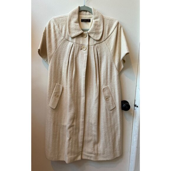 Ports International Women's Trench Coat ~ Cream Tweed - Picture 1 of 8